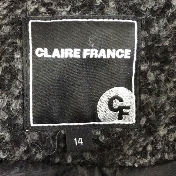 Claire France marled grey winter jacket size 14 - Picture 9 of 11